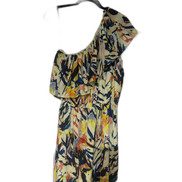 Ruffle one shoulder colorful maxi! - Picture 2 of 4